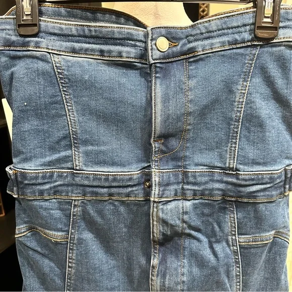 Good American Strapless Denim Midi Dress – Size L - Picture 10 of 15